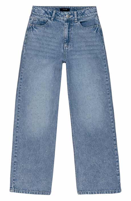 Kids' Mia Studded Wide Leg Jeans