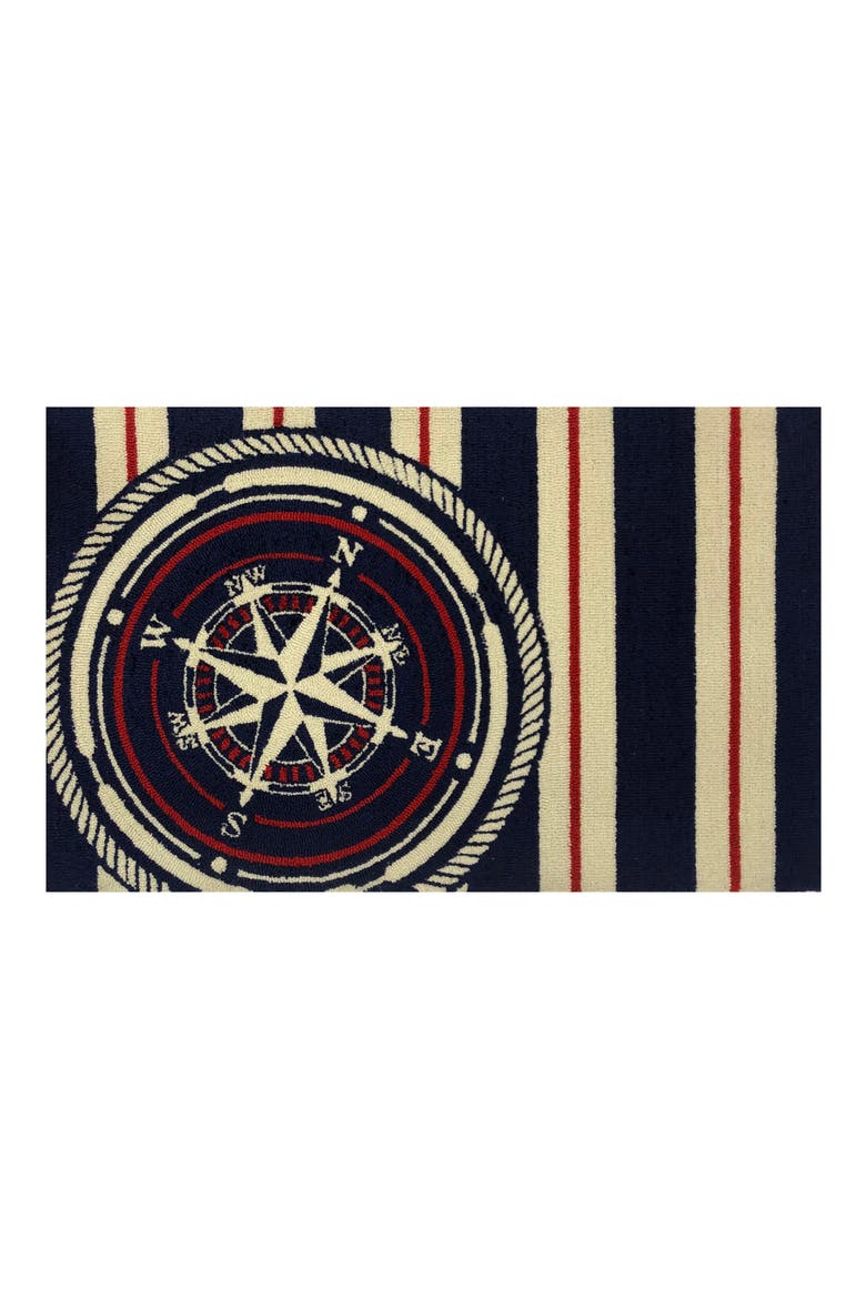 Nautical Compass Doormat, Main, color, BLUE RED WHITE