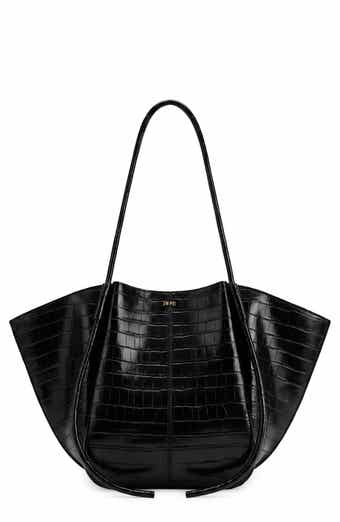 Nala Croc Embossed Faux Leather Wide Tote
