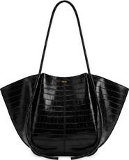 JW PEI Nala Croc Embossed Faux Leather Wide Tote