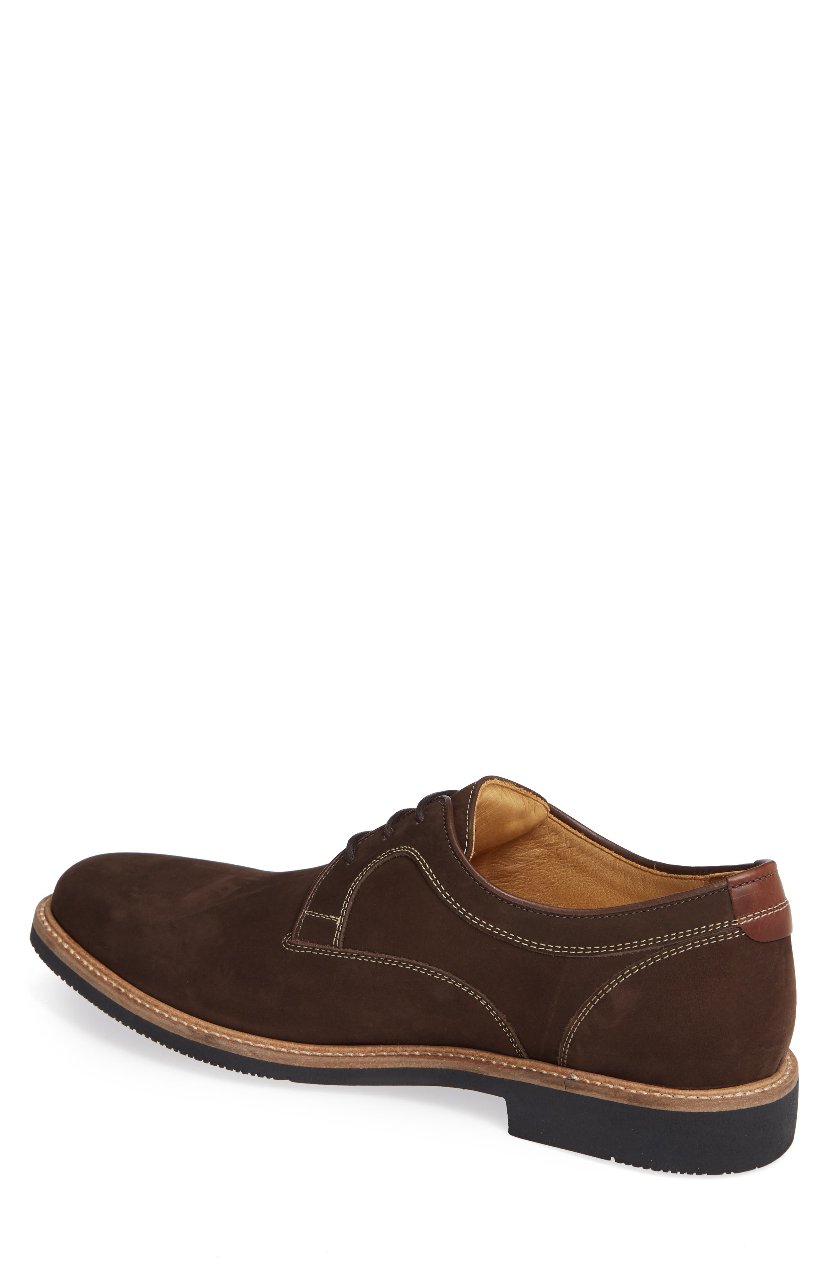 Barlow Plain Toe Derby, Alternate, color, CHOCOLATE NUBUCK