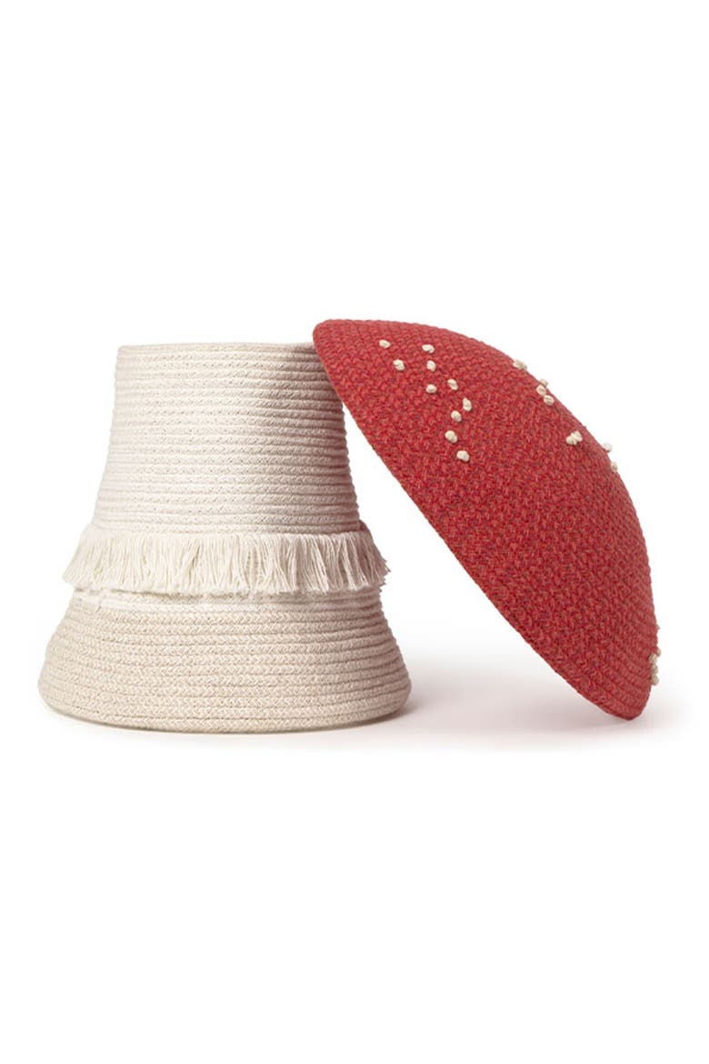 Big Mushroom Basket, Alternate, color, IVORY