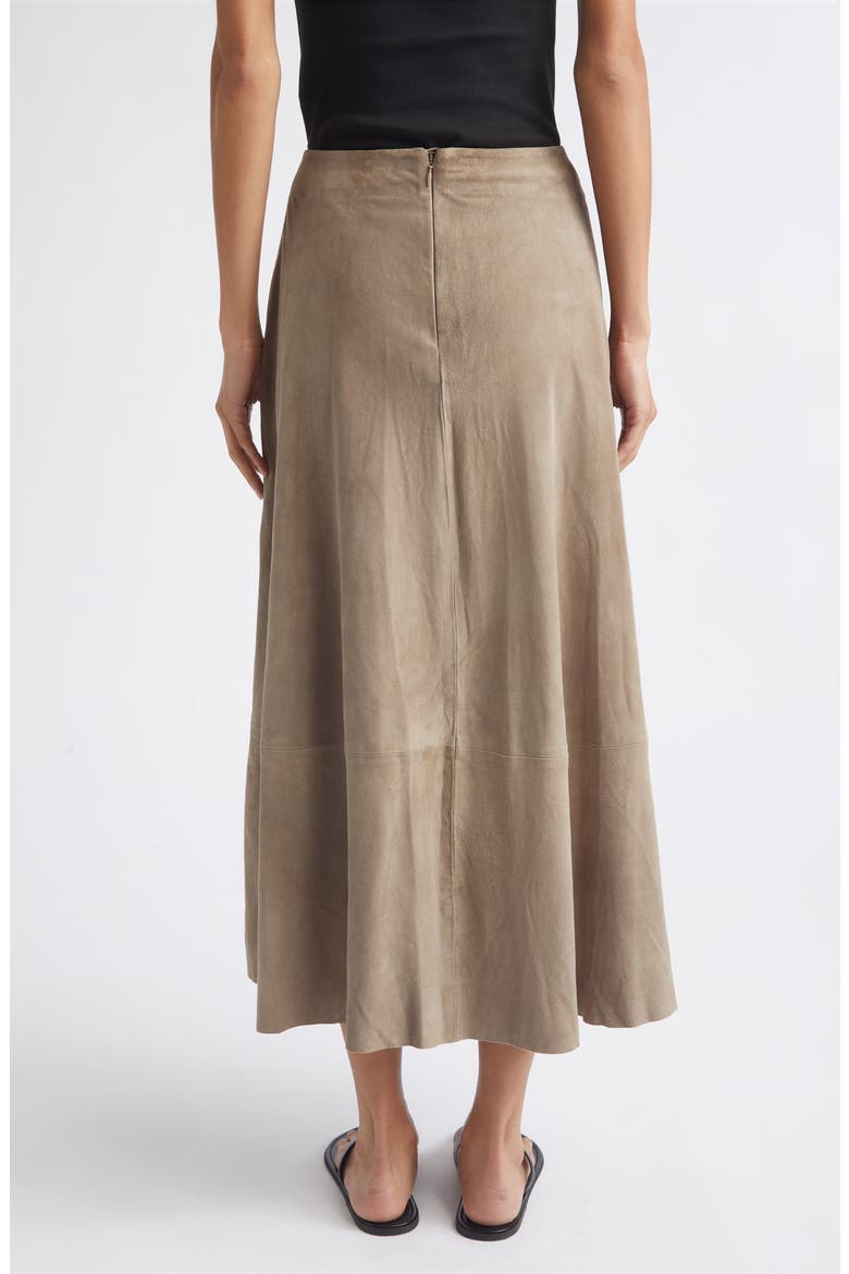 Suede Circle Midi Skirt, Alternate, color, EARTH