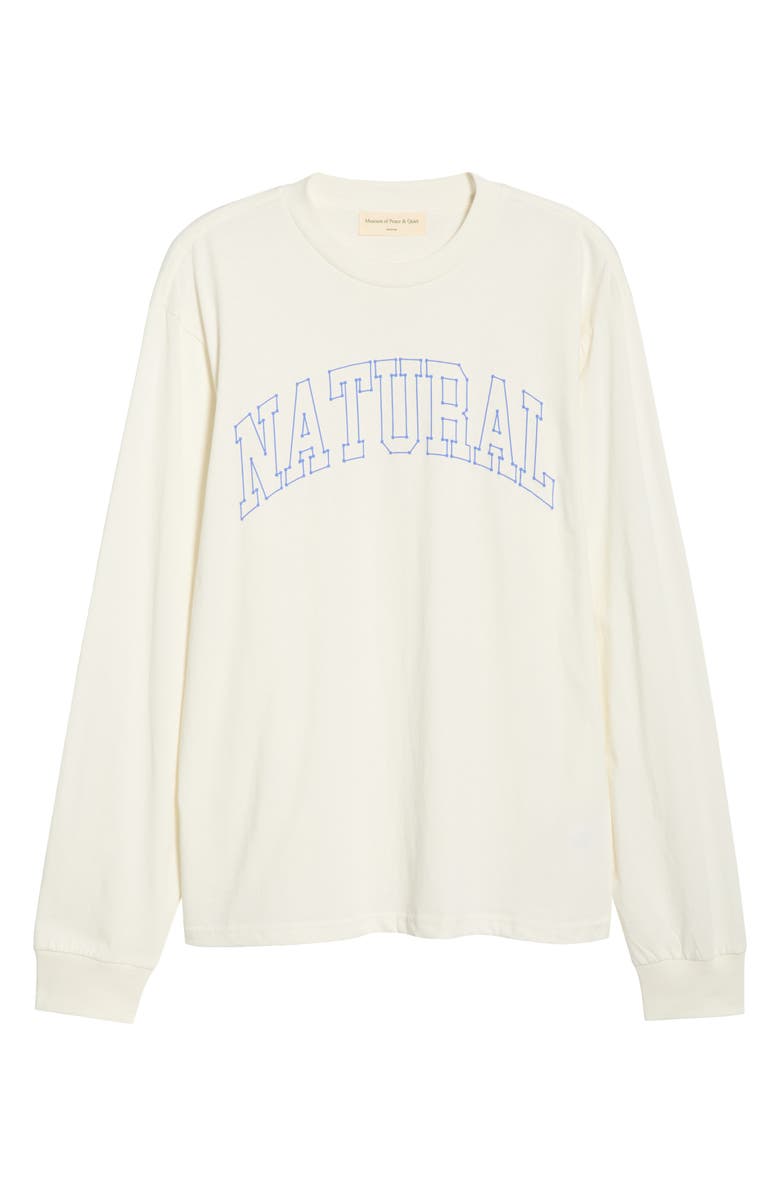 Museum of Peace & Quiet Outline Long Sleeve Graphic T-Shirt, Alternate, color, White