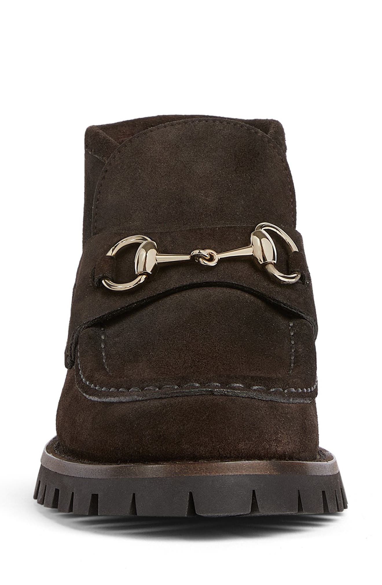 Gucci Sylke Loafer Bootie, Alternate, color, Coffee