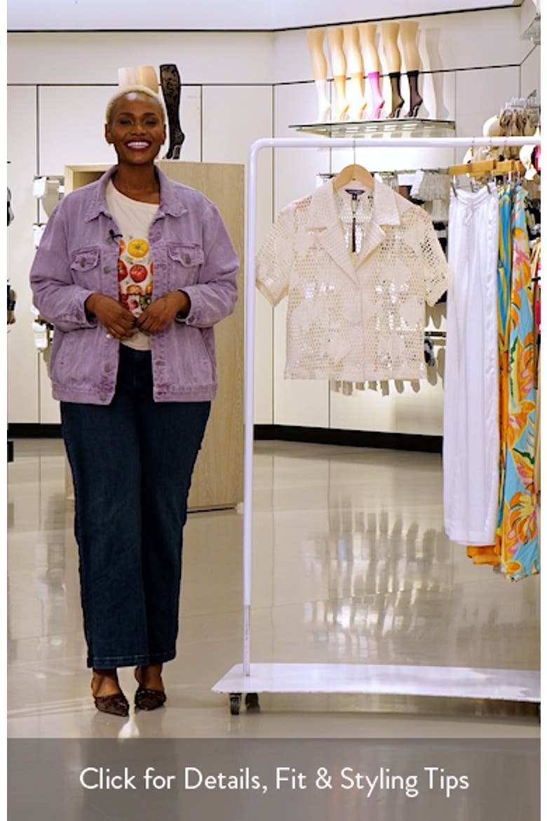 Sandra Fish Sheer Lace Camp Shirt video