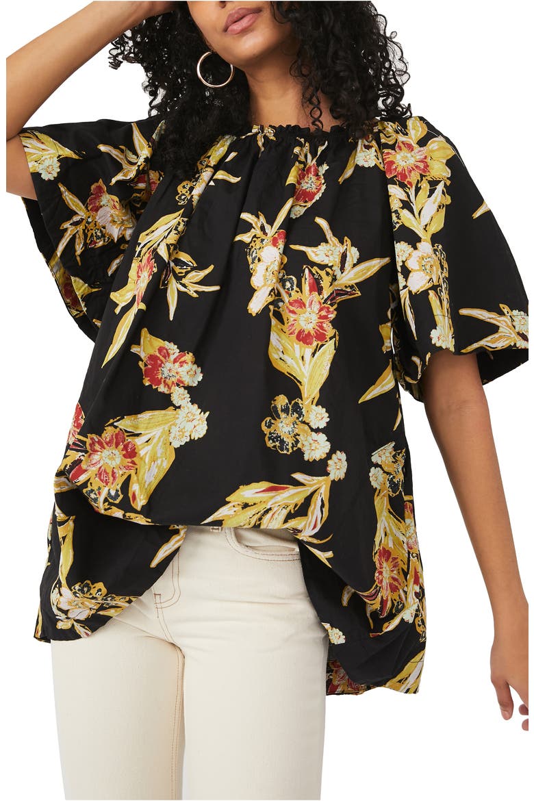 Jodie Floral Cotton Tunic, Main, color, NIGHT COMBO