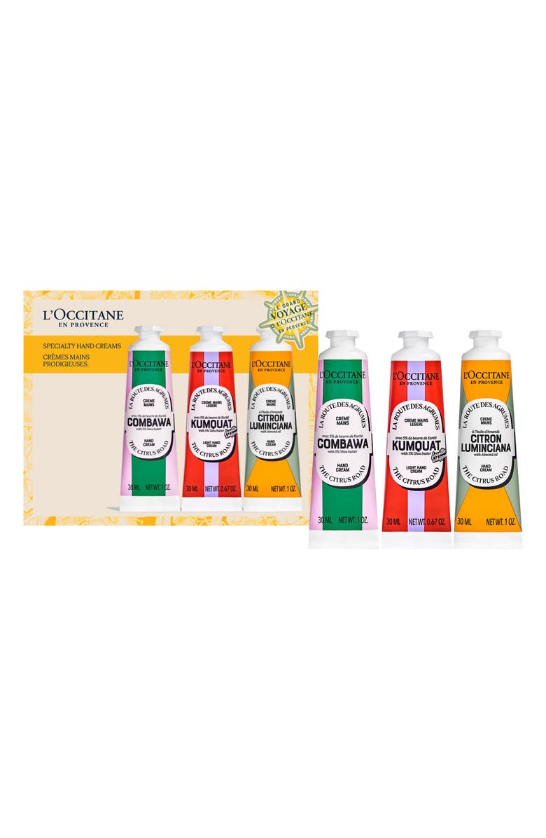 L'Occitane Shea Butter Citrus Holiday Hand Cream Trio (Limited Edition) $39 Value, Main, color,