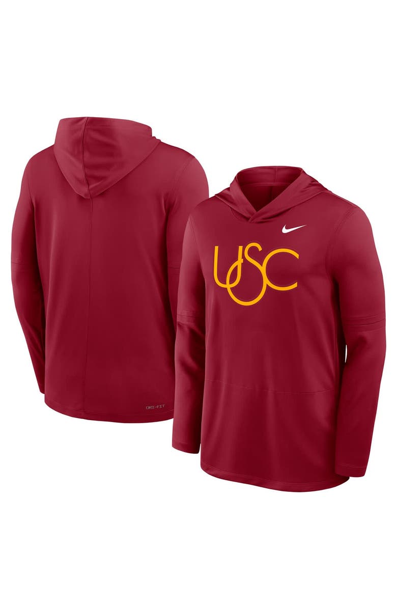 Nike Men's Nike Cardinal USC Trojans 2025 Sideline Performance Long Sleeve Hoodie T-Shirt, Alternate, color, Cardinal