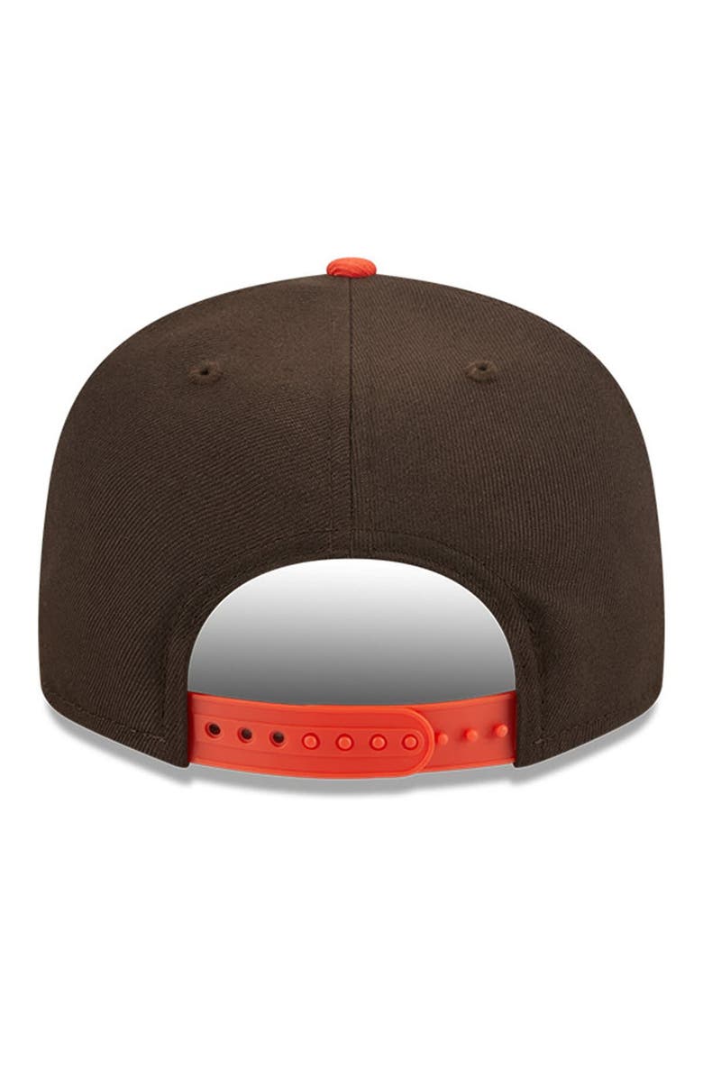 New Era Men's New Era Brown/Orange Cleveland Browns Dawg Two-Tone 9FIFTY Snapback Hat, Alternate, color, 