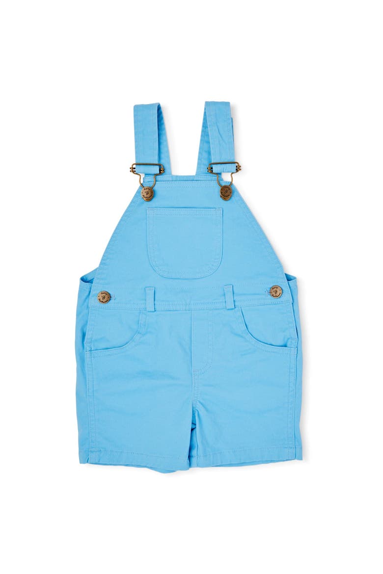 Denim Overall Shorts, Main, color, Sky Blue
