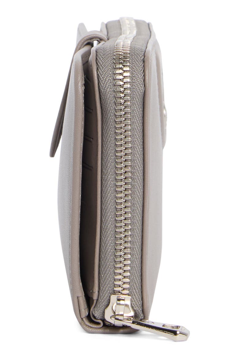Le Pilage Cuir Large Zip Wallet, Alternate, color, PEBBLE