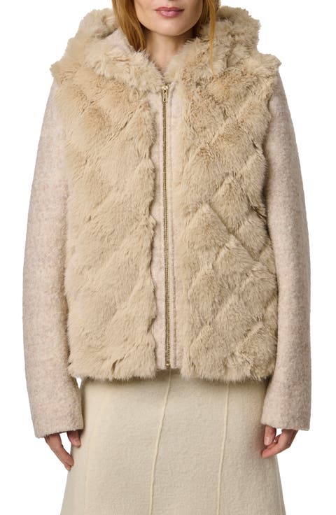 Darien Faux Fur & Bouclé Jacket