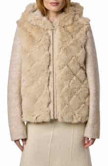 Bernardo Darien Faux Fur & Bouclé Jacket