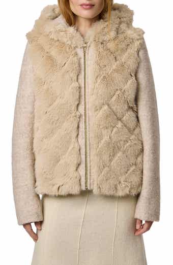 Bernardo Darien Faux Fur & Bouclé Jacket