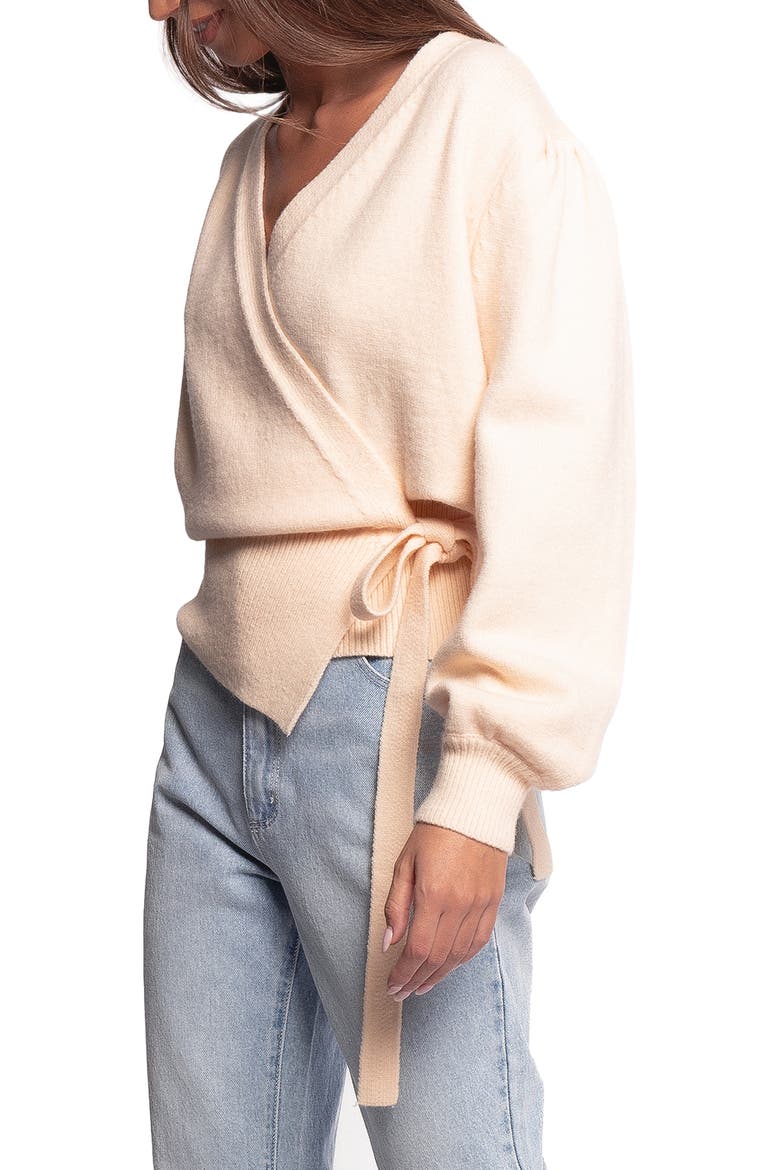 Abbey Wrap Cardigan, Alternate, color, CREAM