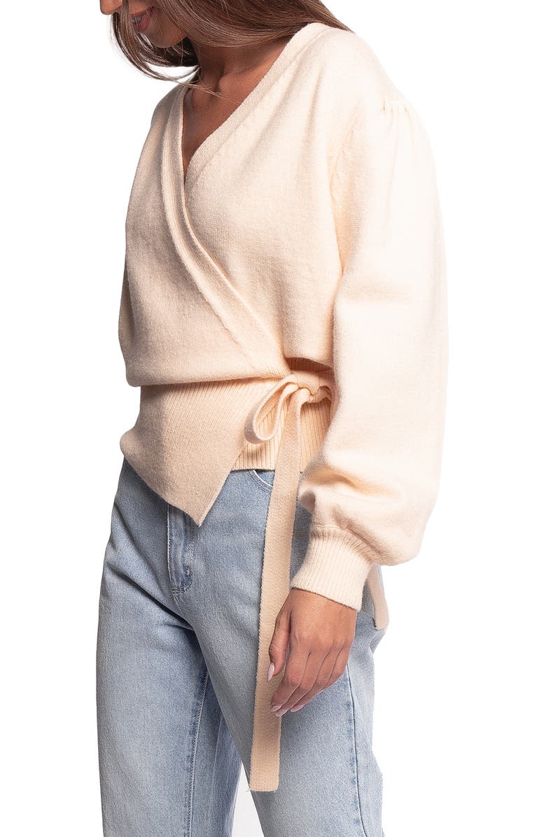 Petal & Pup Abbey Wrap Cardigan, Alternate, color, Cream