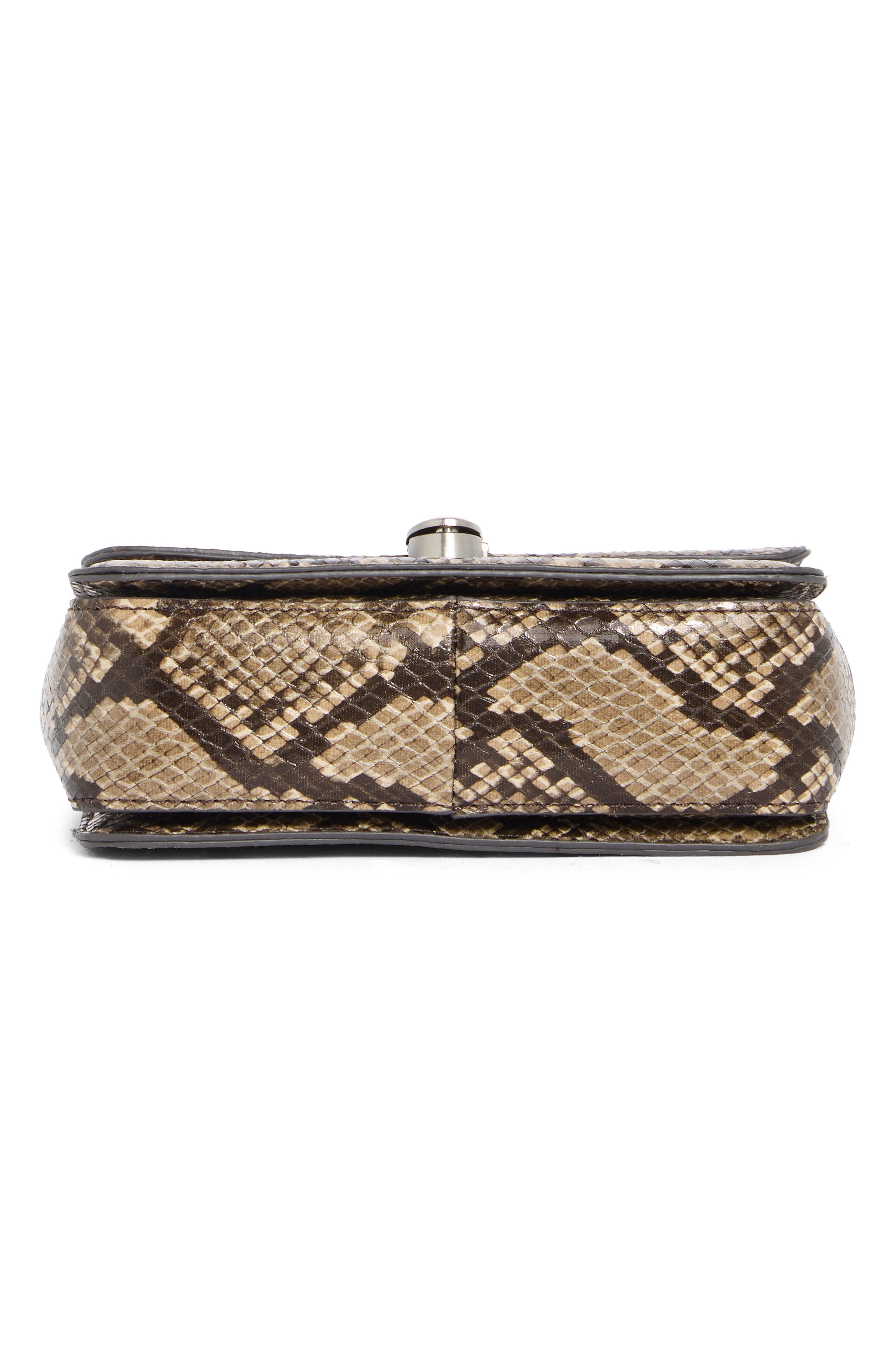 Square Saddle Faux Leather Shoulder Bag, Alternate, color, TAN