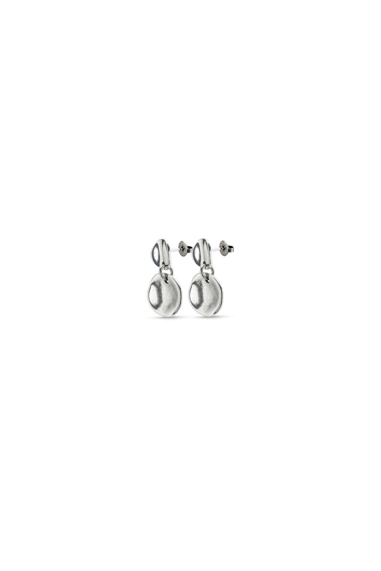 Sterling silver-plated irregular earrings, Alternate, color, Silver