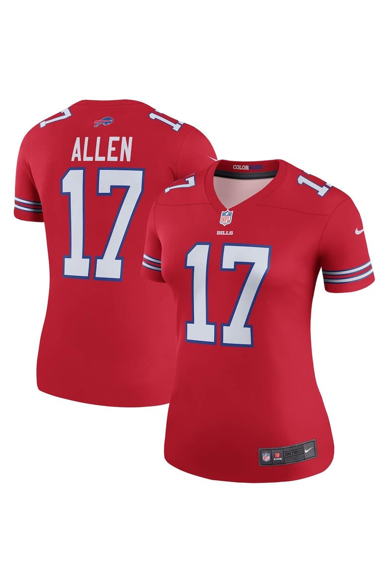 Women's Nike Josh Allen Red Buffalo Bills Color Rush Legend Player Jersey, Main, color, RED