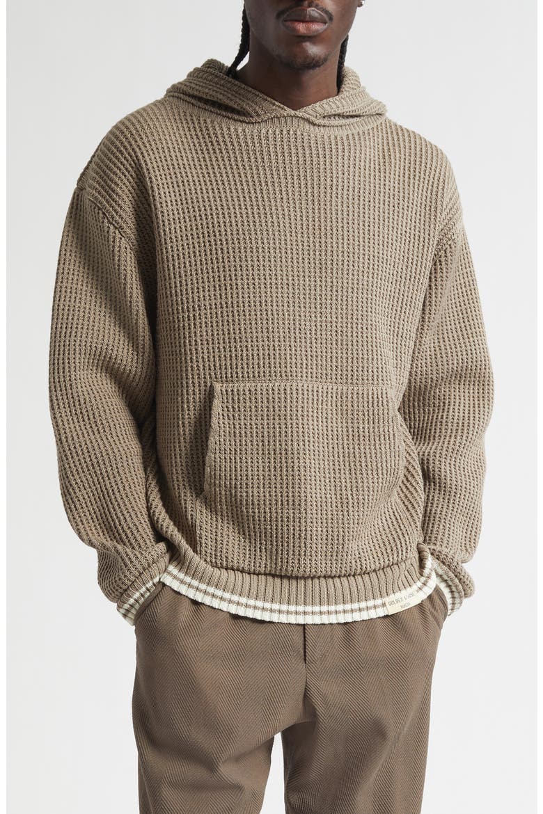 Journey Patrick Cotton Sweater Hoodie, Main, color, BISTRE