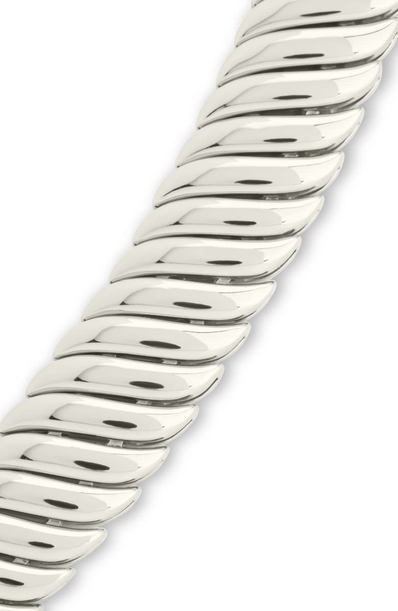 Sterling Forever Bethany Ripple Watchband Bracelet, Alternate, color, Silver