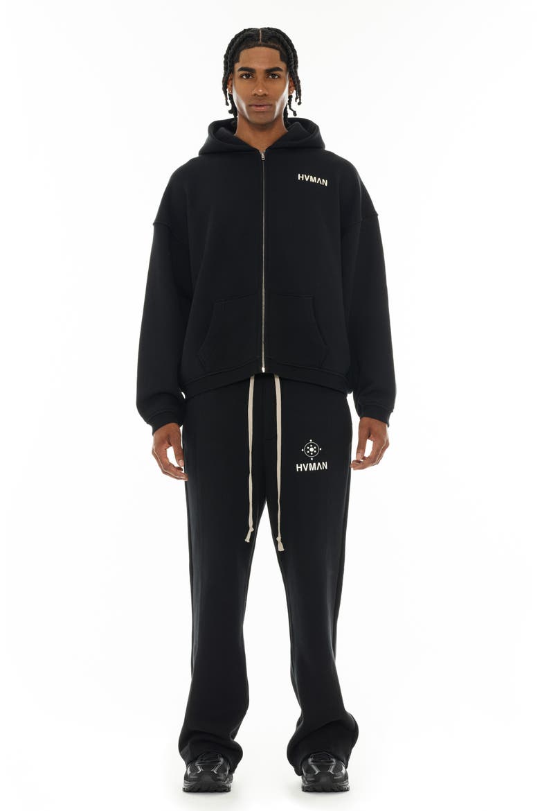 Oversize Cotton Sweatpants, Alternate, color, BLACK