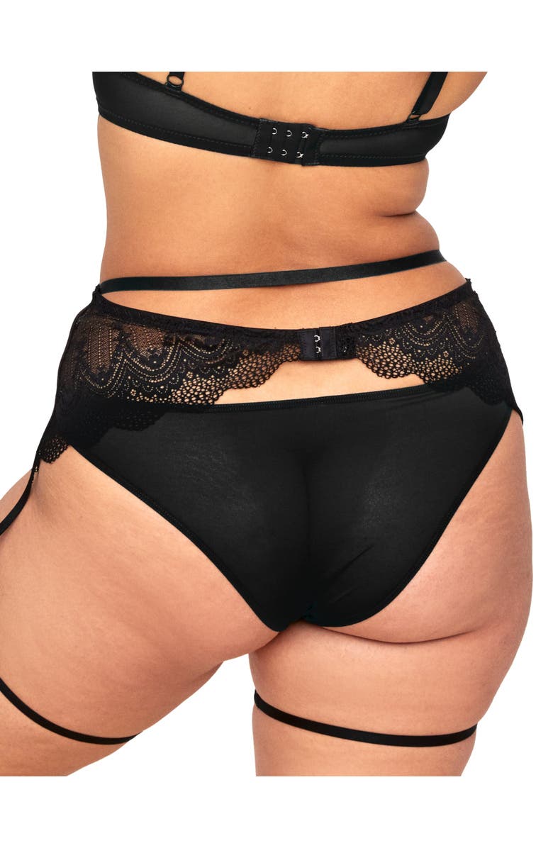 Adore Me Kaia Cheeky Panties, Alternate, color, Black