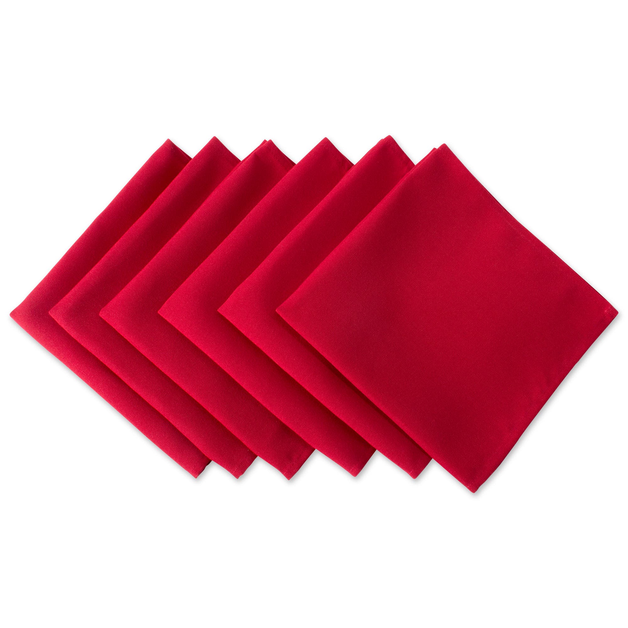 Dii Red Polyester Napkin Set/6