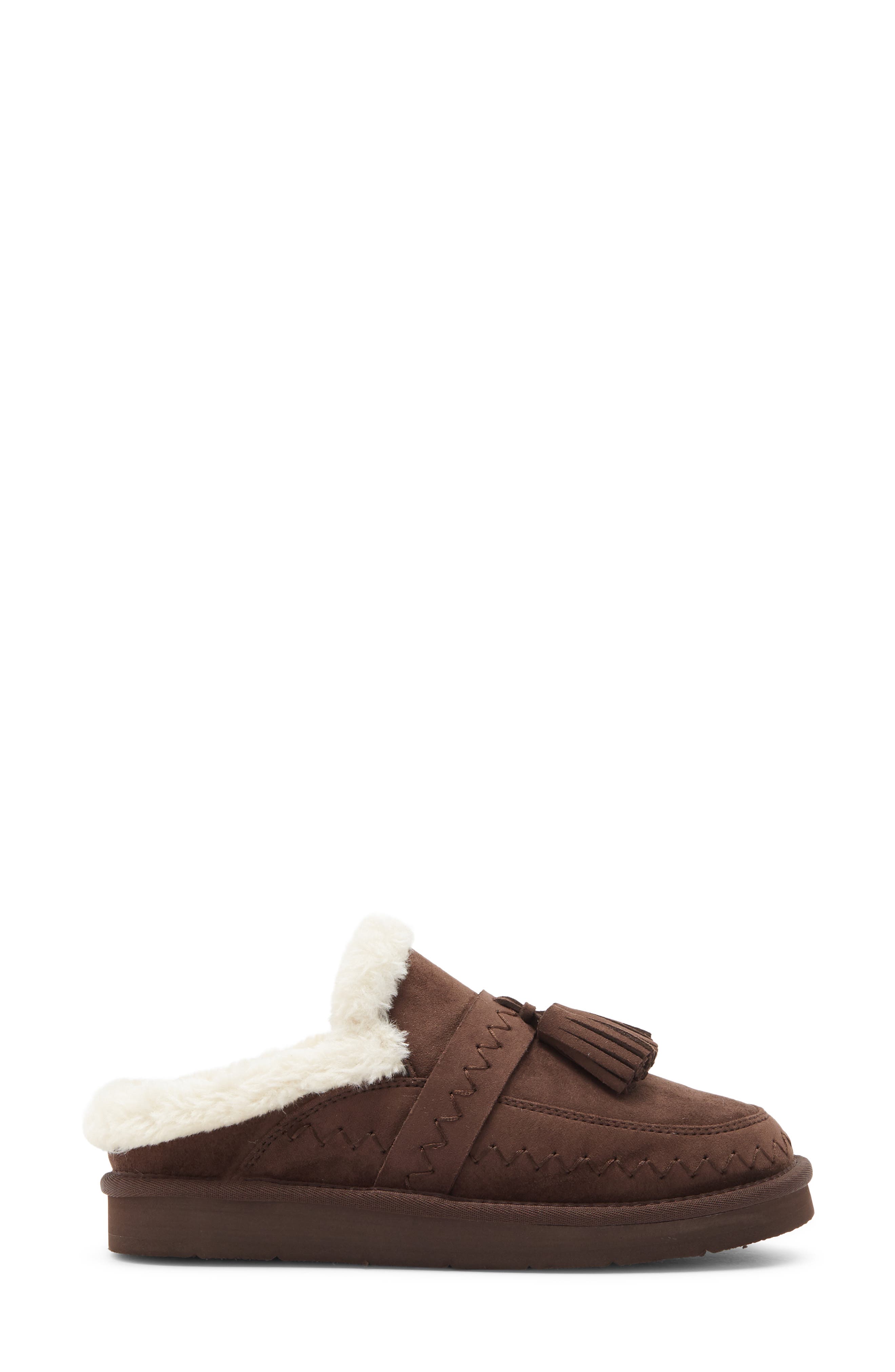 Flory Faux Shearling Clog, Alternate, color, COFFEE BEAN