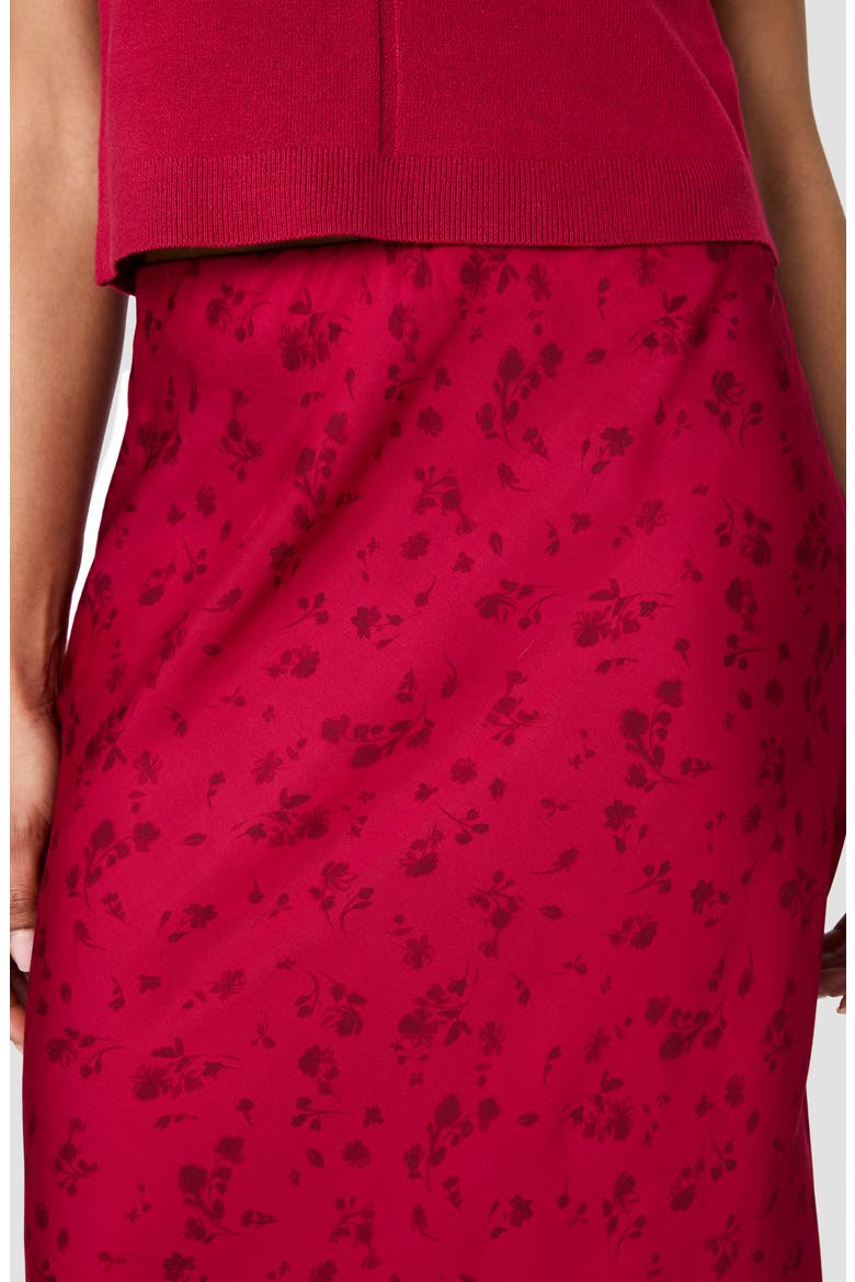 Oona Floral Print Satin Maxi Skirt, Alternate, color, ROSE BOUDOIR