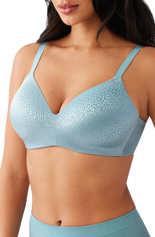Wacoal Women's Back Appeal Wirefree Contour Bra 856303 In Stone Blue