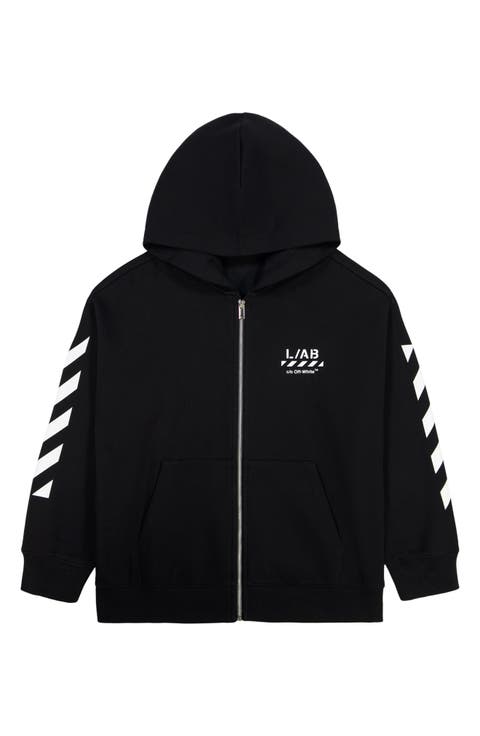 Kids' Diag Full Zip Graphic Hoodie