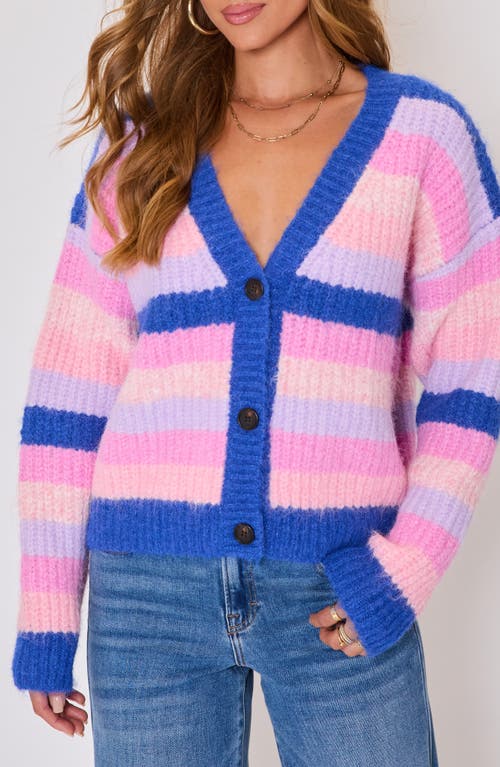 Vici Collection Mood Boost Stripe Cardigan In Multi