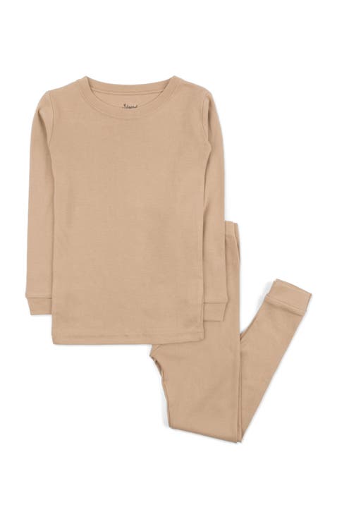 Kids Two-Piece Solid Cotton Matching Family Pajamas (Toddler, Little Kid & Big Kid)