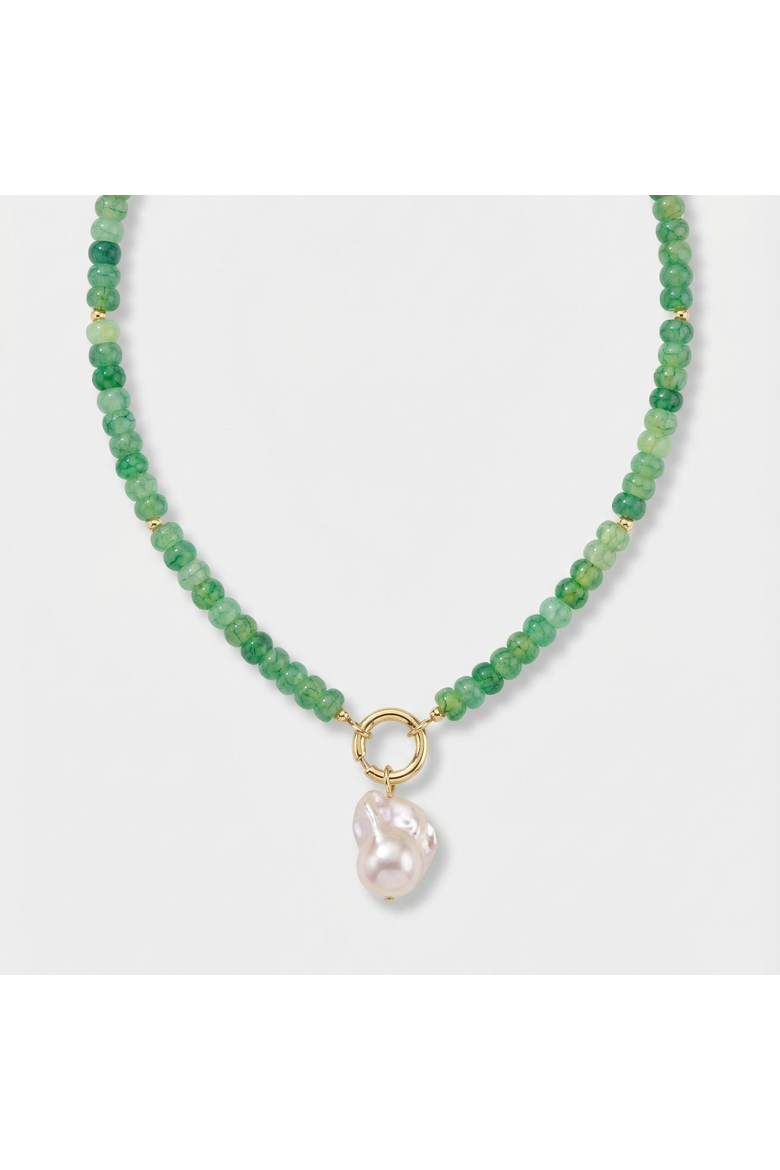 Green Goddess Pearl Necklace, Main, color, Green