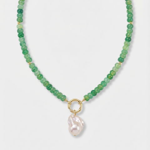 Green Goddess Pearl Necklace