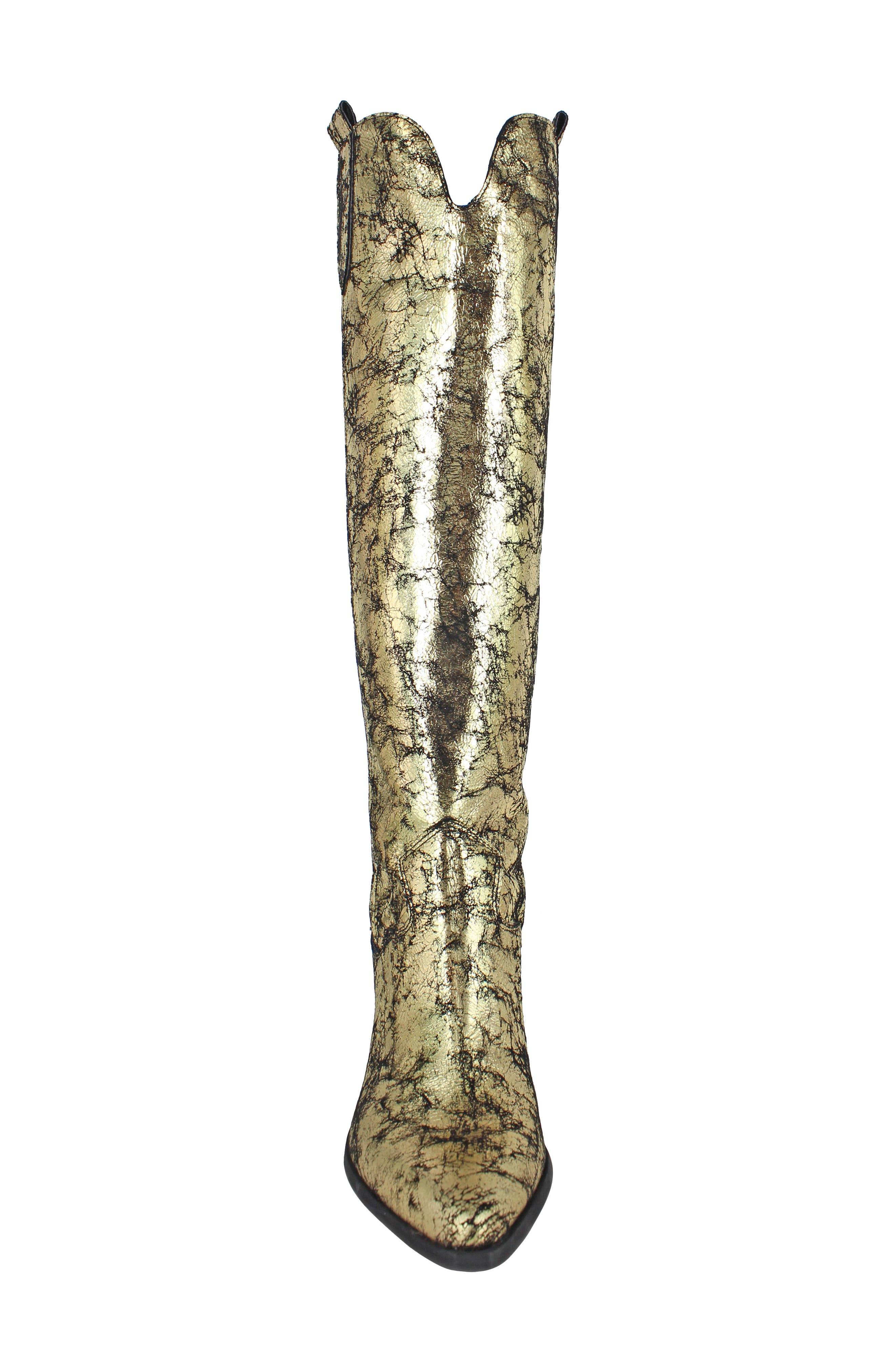 Valezka Knee High Boot, Alternate, color, GOLD
