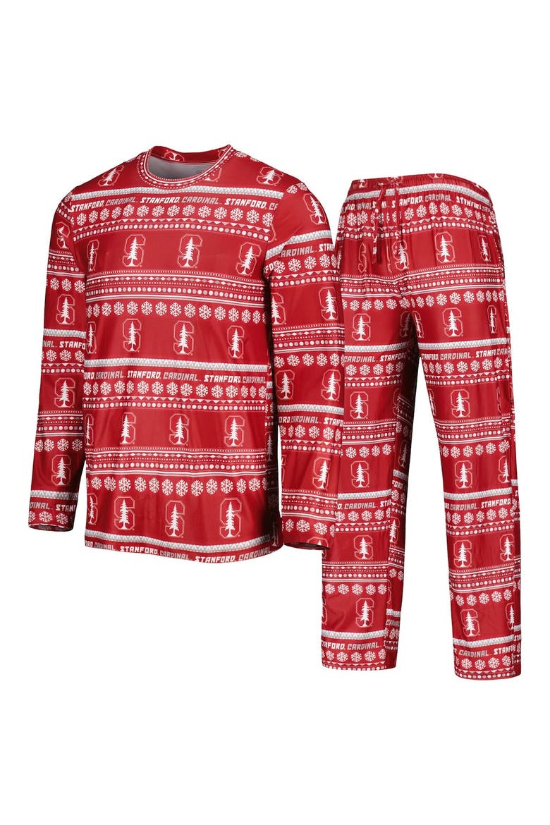 Men's Concepts Sport Cardinal Stanford Cardinal Swivel Long Sleeve T-Shirt & Pants Sleep Set, Main, color, Cardinal