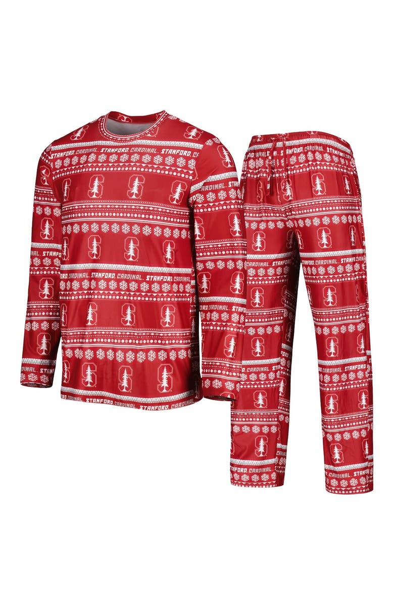 CONCEPTS SPORT Men's Concepts Sport Cardinal Stanford Cardinal Swivel Long Sleeve T-Shirt & Pants Sleep Set, Main, color, Cardinal