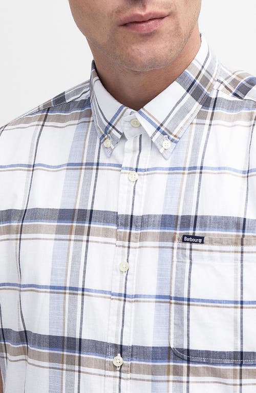 Barbour Dudley Plaid Short Sleeve Cotton Button-up Shirt