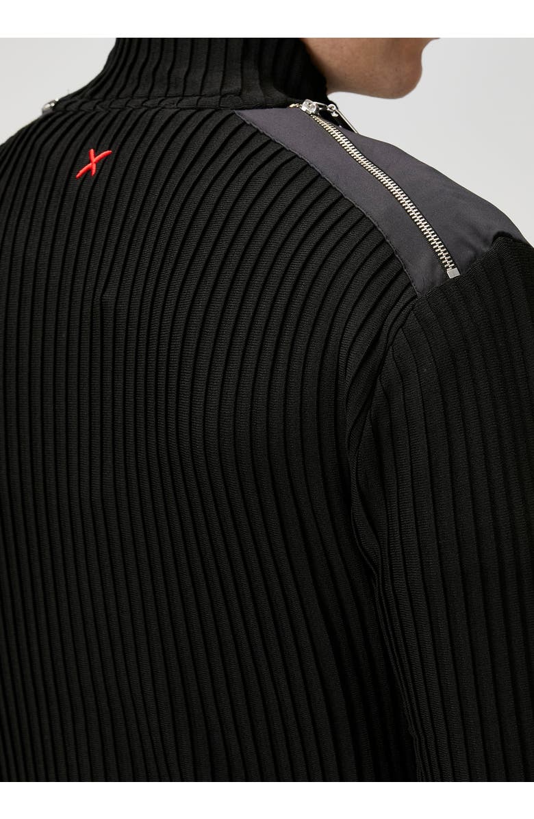 PCFG Knit Cardigan With Zip Detail, Alternate, color, Black