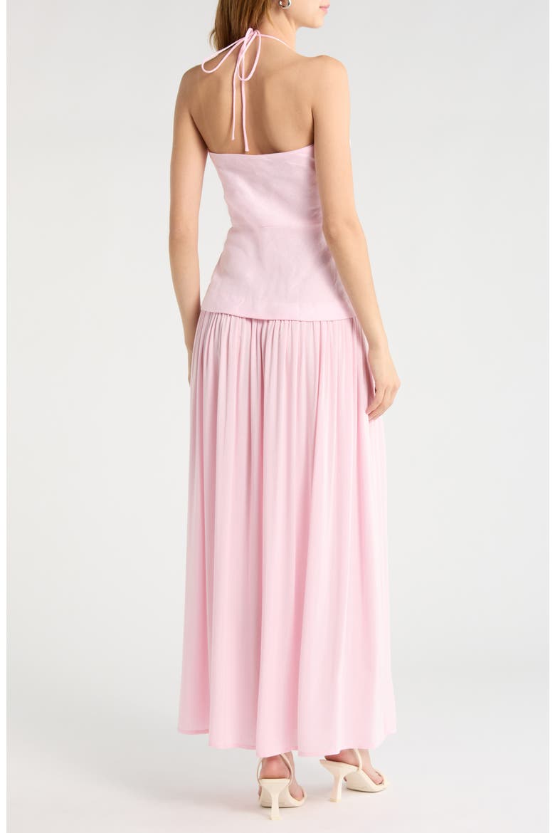 Notte Halter Maxi Dress, Alternate, color, PALAZZO