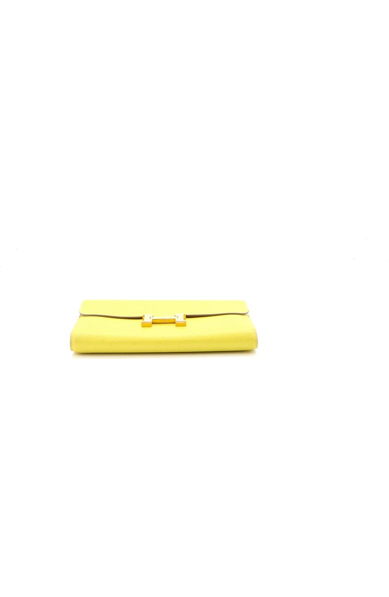 Pre-Owned Hermes Constance Wallet Epsom Long, Alternate, color, Lime