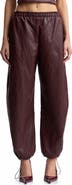 Avec Les Filles Elastic Waist Faux Leather Balloon Pants