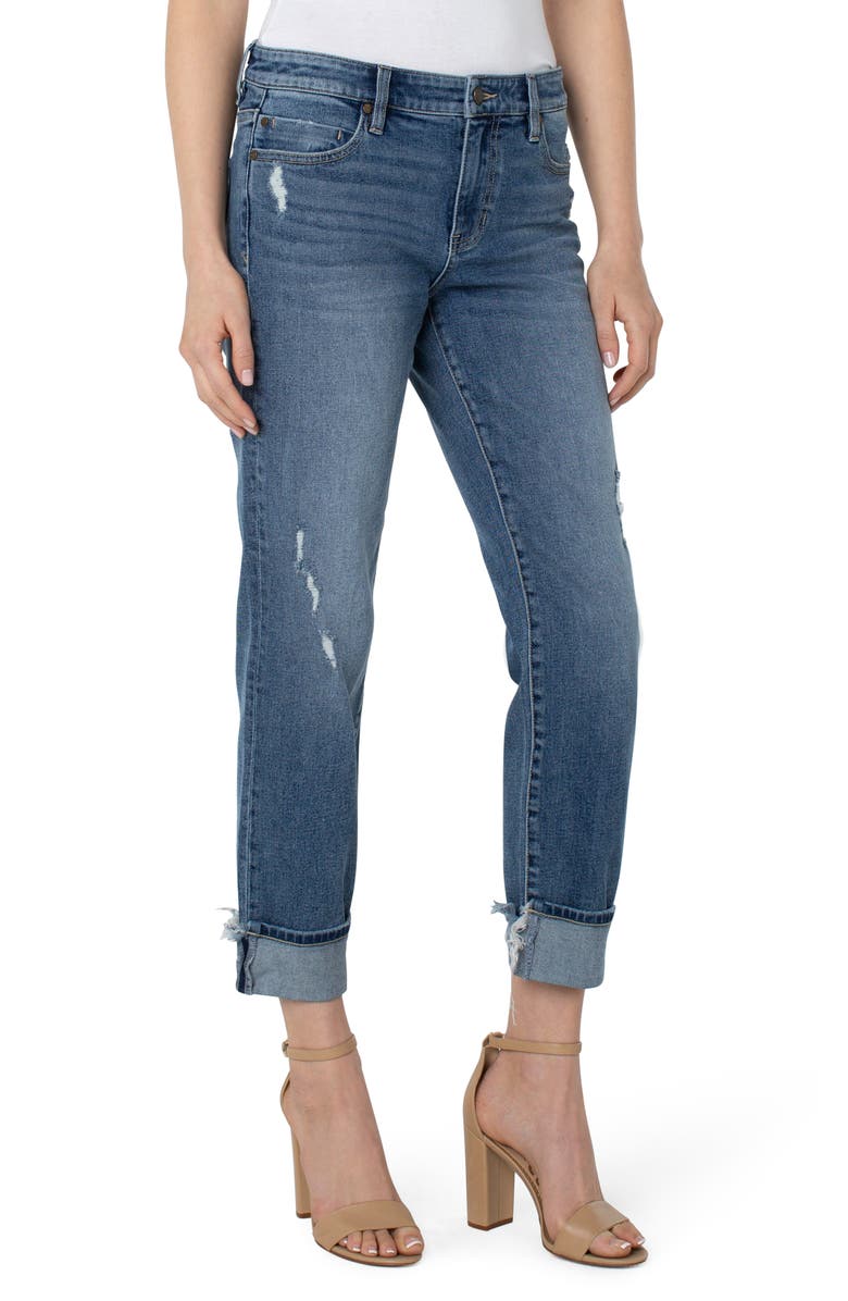 Liverpool Los Angeles Marley Distressed Girlfriend Jeans, Alternate, color, 