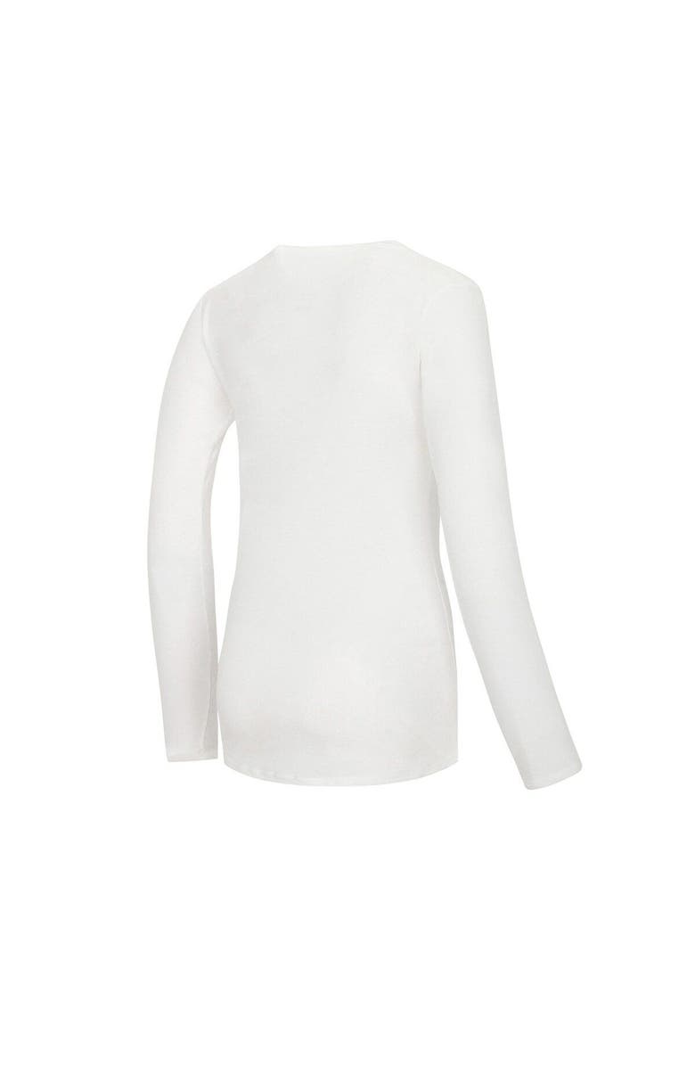 CONCEPTS SPORT Women's Concepts Sport  White/Crimson Alabama Crimson Tide Long Sleeve V-Neck T-Shirt & Gauge Pants Sleep Set, Alternate, color, 