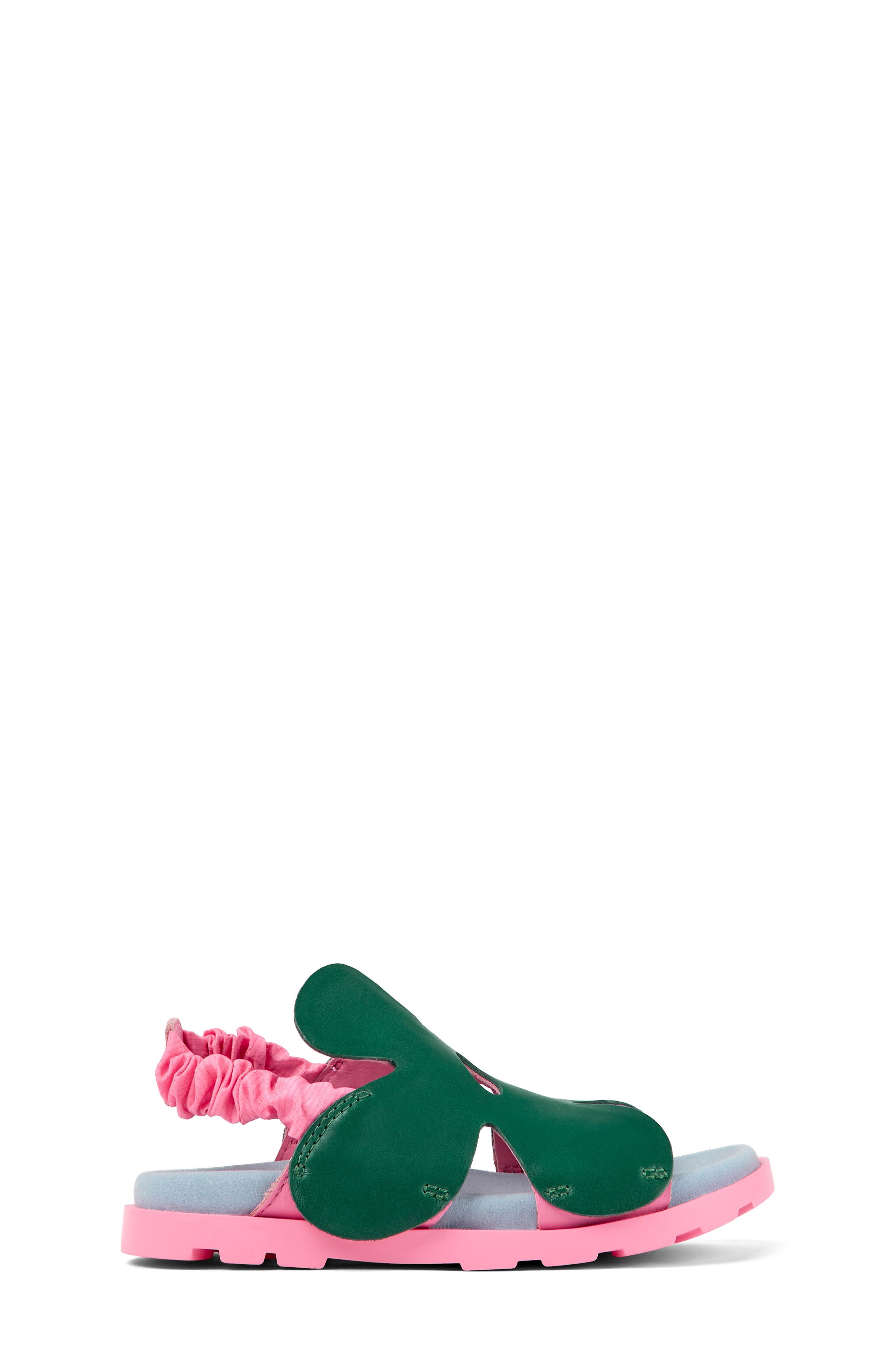 Kids' Brutus Flower Slingback Sandal, Alternate, color, DARK GREEN