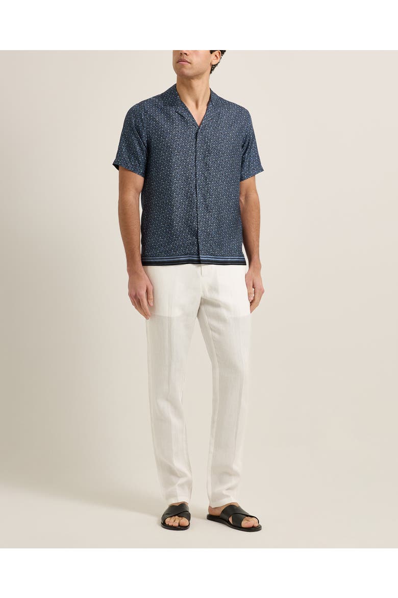 Maitan Silk Relaxed-Fit Shirt, Main, color, NIGHT IRIS