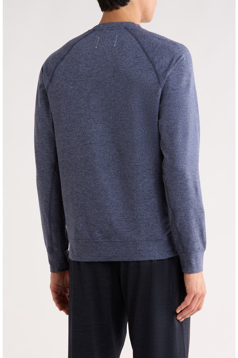 Recovery Brushed Jersey Crewneck Pullover, Alternate, color, HEATHER NAVY
